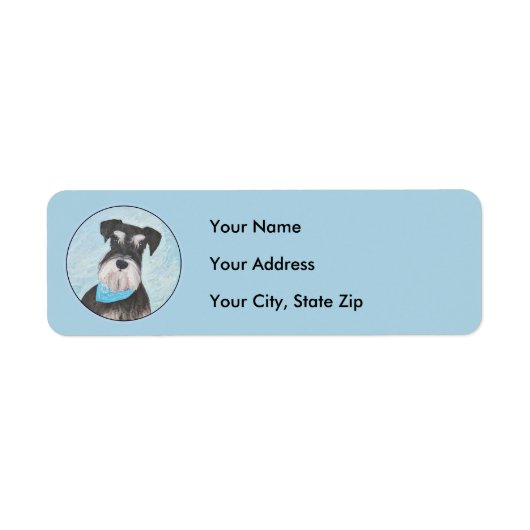 Schnauzer (miniatuur) schilderen - Stomme originel Etiket (Voorkant)