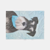 Schnauzer (miniatuur) schilderen - Stomme originel Fleece Deken (Voorkant (Horizontaal))