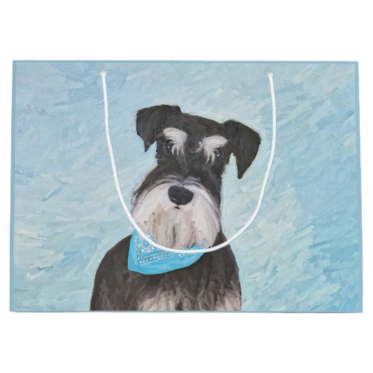 Schnauzer (miniatuur) schilderen - Stomme originel Groot Cadeauzakje (Voorkant)