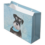 Schnauzer (miniatuur) schilderen - Stomme originel Groot Cadeauzakje (Voorkant Gekanteld)