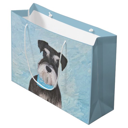 Schnauzer (miniatuur) schilderen - Stomme originel Groot Cadeauzakje (Voorkant Gekanteld)