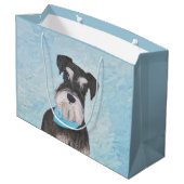 Schnauzer (miniatuur) schilderen - Stomme originel Groot Cadeauzakje (Achterkant Gekanteld)