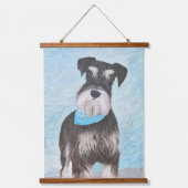 Schnauzer (miniatuur) schilderen - Stomme originel Hangend Wandkleed (Voorkant)