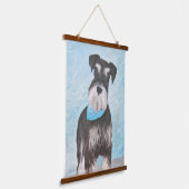 Schnauzer (miniatuur) schilderen - Stomme originel Hangend Wandkleed (Gebogen)