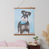 Schnauzer (miniatuur) schilderen - Stomme originel Hangend Wandkleed (Slaapkamer)
