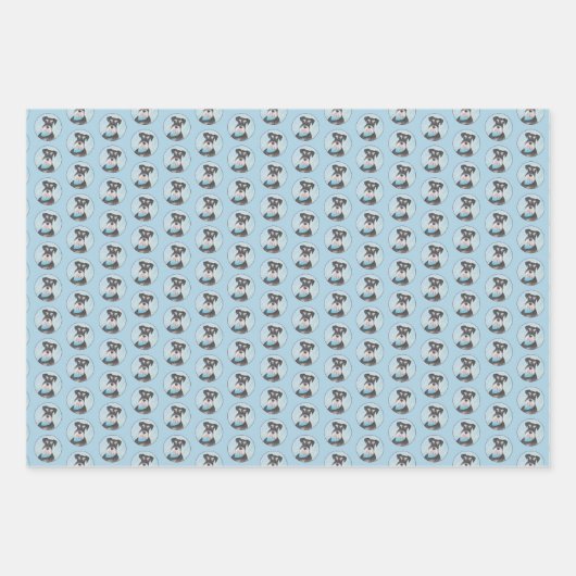 Schnauzer (miniatuur) schilderen - Stomme originel Inpakpapier Vel (Voorkant)