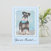 Schnauzer (miniatuur) schilderen - Stomme originel Kaart (Staand voorkant)