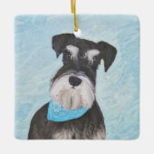 Schnauzer (miniatuur) schilderen - Stomme originel Keramisch Ornament (Voorkant)