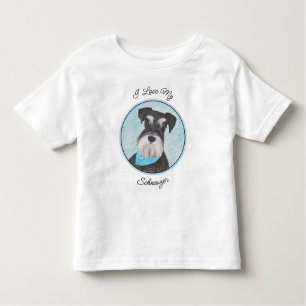 Schnauzer (miniatuur) schilderen - Stomme originel Kinder Shirts