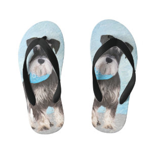 Schnauzer (miniatuur) schilderen - Stomme originel Kinder Teenslippers