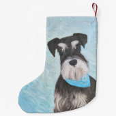 Schnauzer (miniatuur) schilderen - Stomme originel Kleine Kerstsok (Achterkant)