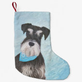 Schnauzer (miniatuur) schilderen - Stomme originel Kleine Kerstsok (Voorkant)