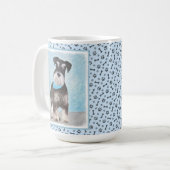 Schnauzer (miniatuur) schilderen - Stomme originel Koffiemok (Voorkant links)