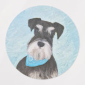 Schnauzer (miniatuur) schilderen - Stomme originel Labels (Design 2)