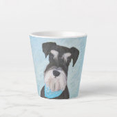 Schnauzer (miniatuur) schilderen - Stomme originel Latte Mok (Voorkant)