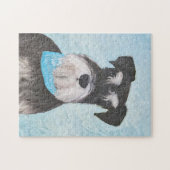 Schnauzer (miniatuur) schilderen - Stomme originel Legpuzzel (Horizontaal)
