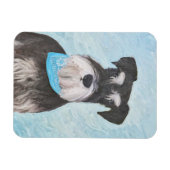 Schnauzer (miniatuur) schilderen - Stomme originel Magneet (Horizontaal)