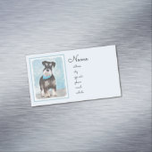 Schnauzer (miniatuur) schilderen - Stomme originel Magnetisch Visitekaartje (Voorbeeld)