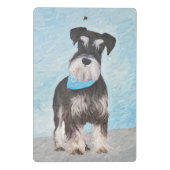 Schnauzer (miniatuur) schilderen - Stomme originel Mini Klembord (Achterkant)