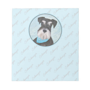 Schnauzer (miniatuur) schilderen - Stomme originel Notitieblok