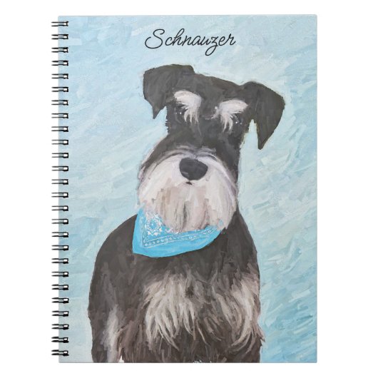 Schnauzer (miniatuur) schilderen - Stomme originel Notitieboek (Voorkant)