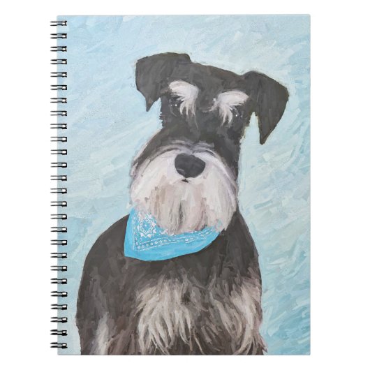 Schnauzer (miniatuur) schilderen - Stomme originel Notitieboek (Voorkant)