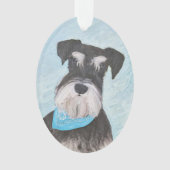 Schnauzer (miniatuur) schilderen - Stomme originel Ornament (voorkant)