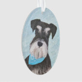 Schnauzer (miniatuur) schilderen - Stomme originel Ornament (voorkant)