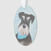 Schnauzer (miniatuur) schilderen - Stomme originel Ornament (voorkant)