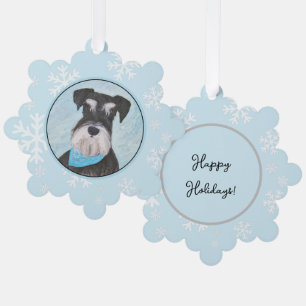 Schnauzer (miniatuur) schilderen - Stomme originel Ornament Kaart