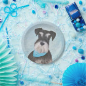 Schnauzer (miniatuur) schilderen - Stomme originel Papieren Bordje (Feest)