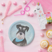 Schnauzer (miniatuur) schilderen - Stomme originel Papieren Bordje (Feest)