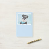 Schnauzer (miniatuur) schilderen - Stomme originel Post-it® Notes (Op bureau)