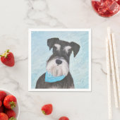 Schnauzer (miniatuur) schilderen - Stomme originel Servet (Insitu)