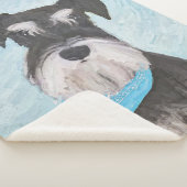 Schnauzer (miniatuur) schilderen - Stomme originel Sherpa Deken (3/4)