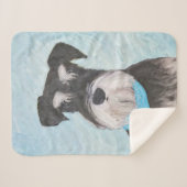 Schnauzer (miniatuur) schilderen - Stomme originel Sherpa Deken (Voorkant (horizontaal))