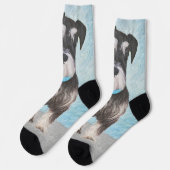 Schnauzer (miniatuur) schilderen - Stomme originel Sokken (Links)