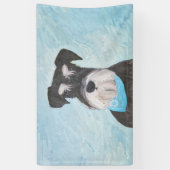 Schnauzer (miniatuur) schilderen - Stomme originel Spandoek (Verticaal)