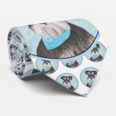 Schnauzer (miniatuur) schilderen - Stomme originel Stropdas (Opgerold)