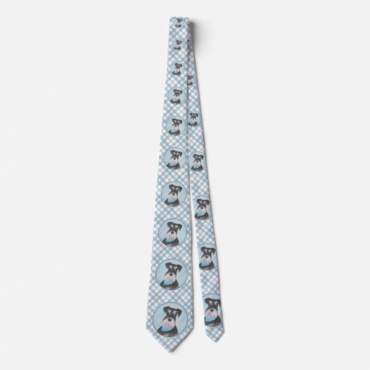 Schnauzer (miniatuur) schilderen - Stomme originel Stropdas (Voorkant)