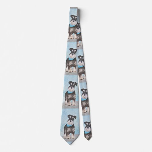 Schnauzer (miniatuur) schilderen - Stomme originel Stropdas (Voorkant)