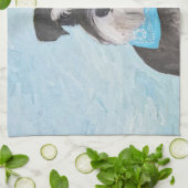 Schnauzer (miniatuur) schilderen - Stomme originel Theedoek (Gevouwen)