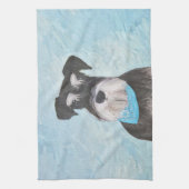 Schnauzer (miniatuur) schilderen - Stomme originel Theedoek (Verticaal)