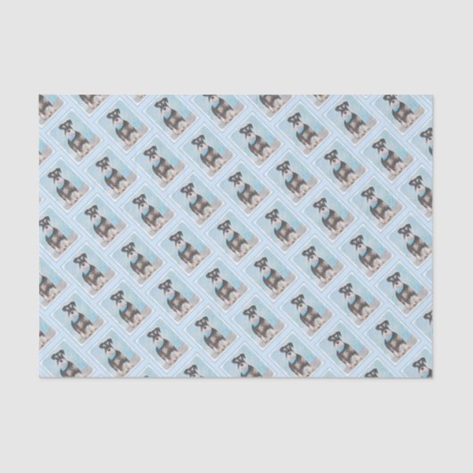 Schnauzer (miniatuur) schilderen - Stomme originel Tissuepapier (Voorkant)