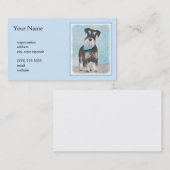 Schnauzer (miniatuur) schilderen - Stomme originel Visitekaartje (Voorkant / Achterkant)