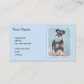 Schnauzer (miniatuur) schilderen - Stomme originel Visitekaartje (Voorkant)