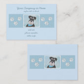 Schnauzer (miniatuur) schilderen - Stomme originel Visitekaartje (Voorkant / Achterkant)