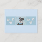 Schnauzer (miniatuur) schilderen - Stomme originel Visitekaartje (Achterkant)