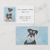 Schnauzer (miniatuur) schilderen - Stomme originel Visitekaartje (Voorkant / Achterkant)