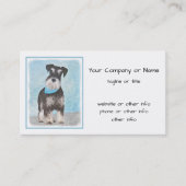 Schnauzer (miniatuur) schilderen - Stomme originel Visitekaartje (Voorkant)